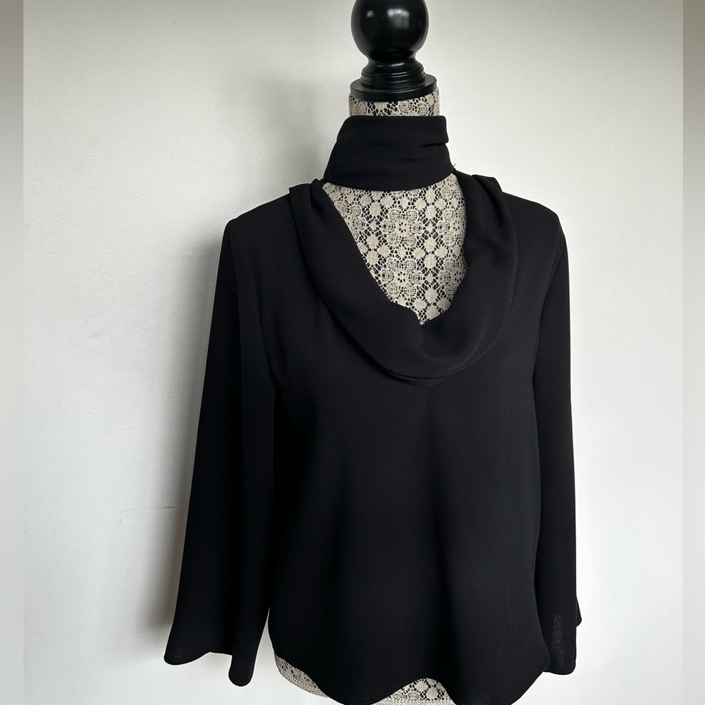 Zara Black Cowl Neck Top